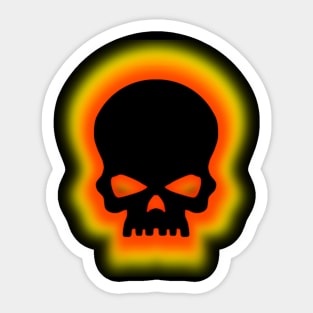 Flaming Skull Sticker